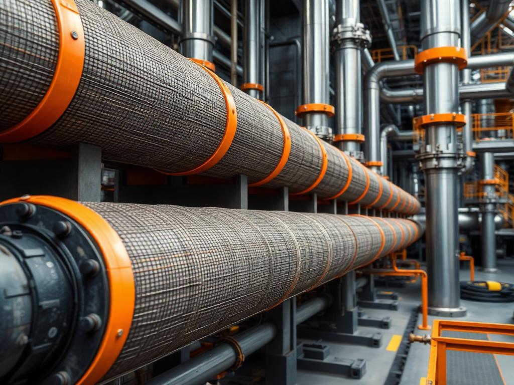 Tuberías industriales con aislamiento térmico